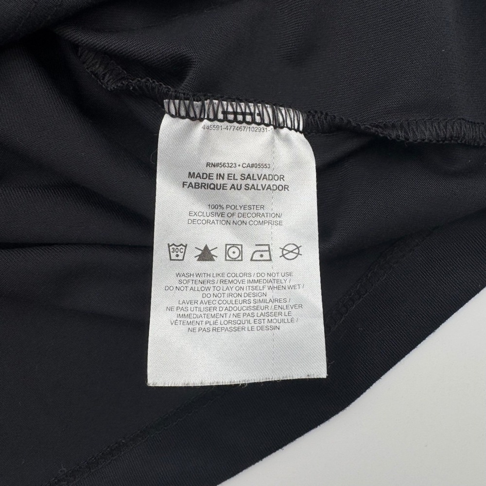 Nike Mens Dri-FIT Short Sleeve Performance T-Shirt Black Small Swoosh Logo - Picture 6 of 6